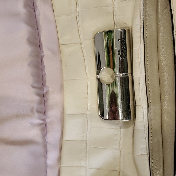 Coach kristin willow  small cream leather womens  shoulder bag with chain straps - Picture 8 of 14